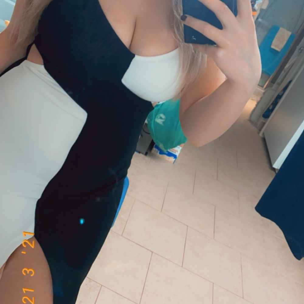 Black and white dress